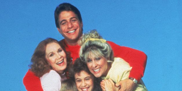 Promotional portrait of the cast of the TV series, 'Who's The Boss,' circa 1985. CW (from top): Actors Tony Danza, Judith Light, Alyssa Milano, Katherine Helmond, and Danny Pintauro. (Photo by ABC Television/Fotos International/Getty Images)