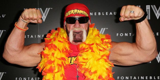 MIAMI BEACH, FL - OCTOBER 31: Hulk Hogan arrives at Kim Kardashian's Halloween party at LIV nightclub at Fontainebleau Miami on October 31, 2012 in Miami Beach, Florida. (Photo by Alexander Tamargo/Getty Images)