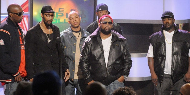 ATLANTA - OCTOBER 18: Recording artists Inspectah Deck, The RZA, U-God and Raekwon of Wu-Tang Clan onstage during the 2008 BET Hip-Hop Awards at The Boisfeuillet Jones Atlanta Civic Center on October 18, 2008 in Atlanta, Georgia. (Photo by Rick Diamond/Getty Images for BET)