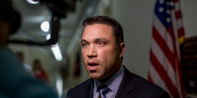 WASHINGTON, DC - APRIL 29:
Congressman Michael Grimm (R-NY), whose been indicted on 20-counts of federal fraud, is back to