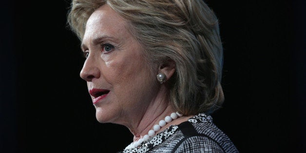 WASHINGTON, DC - MAY 14: Former U.S. Secretary of State Hillary Clinton addresses the American Jewish Committee Global Forum 2014 May 14, 2014 in Washington, DC. The AJC held the form to discuss topics related to the Jewish communities all around the world. (Photo by Alex Wong/Getty Images)