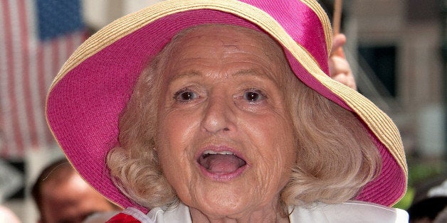 NEW YORK, NY - JUNE 30: Parade grand marshal Edie Windsor attends The March during NYC Pride 2013 on June 30, 2013 in New York City. (Photo by D Dipasupil/Getty Images)