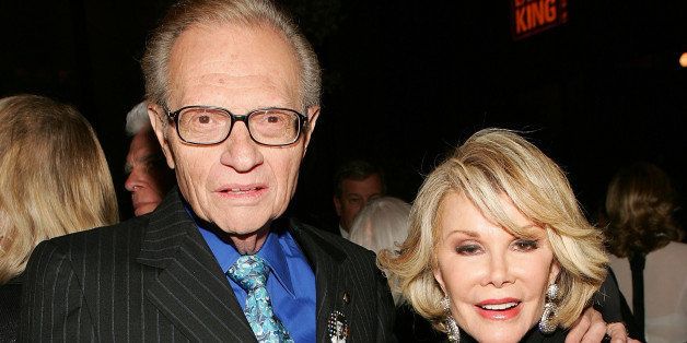 NEW YORK - APRIL 18: Talk show host Larry King and television personality Joan Rivers attend at 'Larry King's 50 Years of Broadcasting' celebration at The Four Seasons Restaurant April 18, 2007 in New York City. (Photo by Evan Agostini/Getty Images)