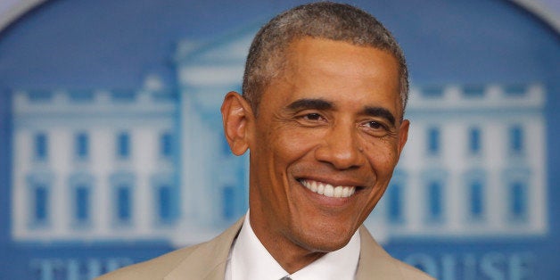 President Barack Obama speaks in the James Brady Press Briefing Room at the White House in Washington, Thursday, Aug. 28, 201