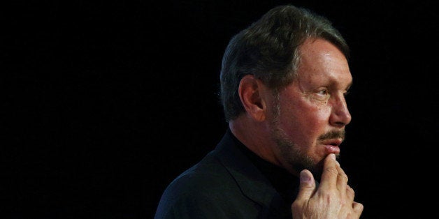 Larry Ellison, chief executive officer of Oracle Corp., attends the New Economy Summit 2014 in Tokyo, Japan, on Wednesday, April 9, 2014. The conference, hosted by the Japan Association of New Economy, will be held through April 10. Photographer: Tomohiro Ohsumi/Bloomberg via Getty Images 