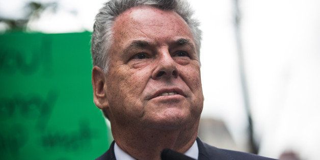 NEW YORK, NY - SEPTEMBER 08: U.S. U.S. Representative Peter King (R-NY 2nd District) speaks at a press conference held in an effort to extend the James Zadroga 9/11 Health & Compensation Act for a further 25 years before it expires, on September 8, 2014 in New York City. The bill ensures that those effected by the September 11th terrorist attacks are able to receive treatment and monitoring for all 9/11 heath related issues through 2015. (Photo by Andrew Burton/Getty Images)