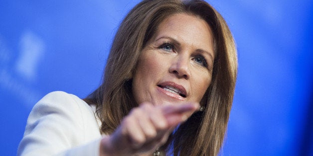 UNITED STATES - OCTOBER 15: Rep. Michele Bachmann, R-Minn., speaks at a Heritage Foundation discussion titled 'The Tea Party Continuing the Revolution in American Thought,' October 15, 2014. (Photo By Tom Williams/CQ Roll Call)