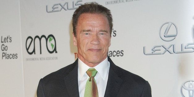 BURBANK, CA - OCTOBER 18: Actor Arnold Schwarzenegger arrives at the 2014 Environmental Media Awards at Warner Bros. Studios on October 18, 2014 in Burbank, California. (Photo by Gregg DeGuire/WireImage)