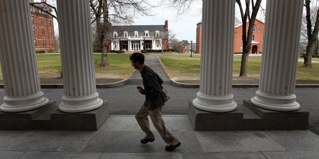 MEDFORD, MA - MARCH 25: A student runs across the Tufts University campus. (Photo by David L. Ryan/The Boston Globe via Getty Images)/BDC_timberlake_to_do.pkg