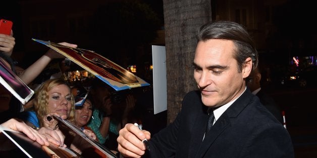 HOLLYWOOD, CA - NOVEMBER 08: Actor Joaquin Phoenix attends the screening of 'Inherent Vice' during AFI FEST 2014 presented by Audi at the Egyptian Theatre on November 8, 2014 in Hollywood, California. (Photo by Alberto E. Rodriguez/Getty Images for AFI)