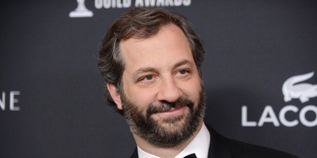 Judd Apatow arrives at the 16th Costume Designer Guild Awards, on Saturday, Feb. 22, 2014, in Beverly Hills, Calif. (Photo by Jordan Strauss/Invision/AP)