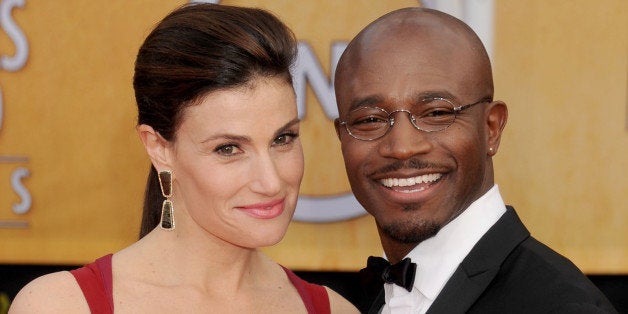 LOS ANGELES, CA - JANUARY 27: Actors Idina Menzel and Taye Diggs arrive at the 19th Annual Screen Actors Guild Awards at The Shrine Auditorium on January 27, 2013 in Los Angeles, California. (Photo by Gregg DeGuire/WireImage)