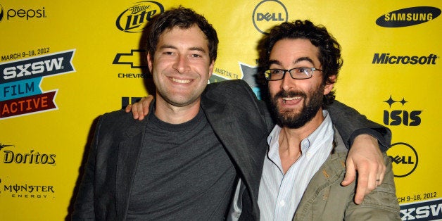 AUSTIN, TX - MARCH 11: Writer/directors Mark Duplass and Jay Duplass attends 'The Do-Deca Pentathalon' Photo Op during the 2