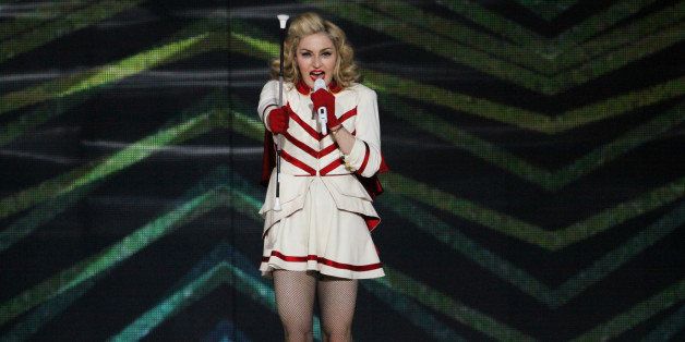 Madonna performs as part of The MDNA Tour at Philips Arena on Saturday, Nov. 17, 2012], in Atlanta. (Photo by Robb Cohen/RobbsPhotos/Invision/AP)