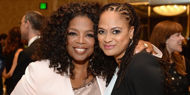 BEVERLY HILLS, CA - JANUARY 09: Actress Oprah Winfrey (L) and director Ava DuVernay attend the 15th Annual AFI Awards Luncheon at Four Seasons Hotel Los Angeles at Beverly Hills on January 9, 2015 in Beverly Hills, California. (Photo by Michael Kovac/Getty Images for AFI)