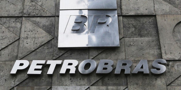 RIO DE JANEIRO, BRAZIL - FEBRUARY 04: Brazil's government-run oil company Petrobras' logo is displayed at Petrobras headquar