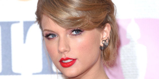 LONDON, ENGLAND - FEBRUARY 25: Taylor Swift attends the BRIT Awards 2015 at The O2 Arena on February 25, 2015 in London, Eng