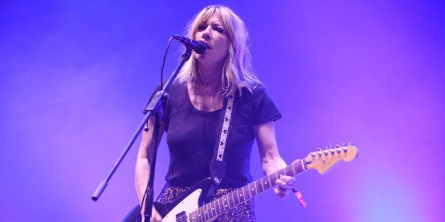 BARCELONA, SPAIN - MAY 30: Kim Gordon of Body/Head performs on stage during the third day of Primavera Sound 2014 at Parc Del Forum on May 30, 2014 in Barcelona, Spain. (Photo by Burak Cingi/Redferns via Getty Images)