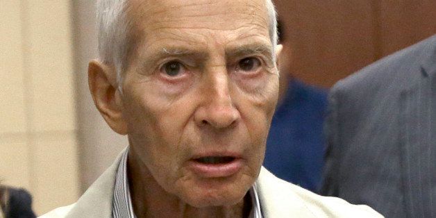 FILE - In this Aug. 15, 2014 file photo, New York City real estate heir Robert Durst leaves a Houston courtroom. Durst was arrested in New Orleans on an extradition warrant to Los Angeles on Saturday, March 14, 2015. (AP Photo/Pat Sullivan, File)