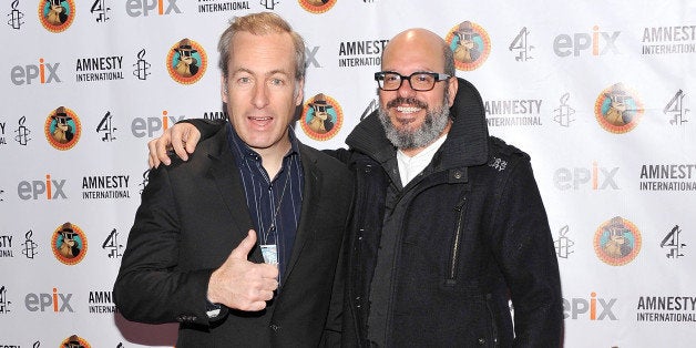NEW YORK, NY - MARCH 04: Actors Bob Odenkirk (L) and David Cross attend Amnesty International's Secret Policeman's Ball 2012