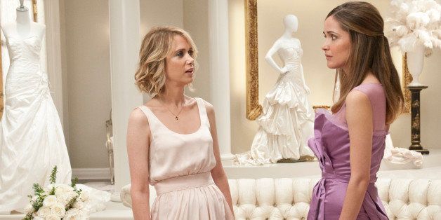 In this publicity image released by Universal Pictures, Kristen Wiig, left, and Rose Byrne are shown in a scene from "Bridesmaids." (AP Photo/Universal Pictures, Suzanne Hanover)