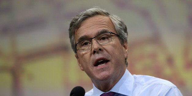 NASHVILLE, TN - APRIL 10: Former Florida Gov. Jeb Bush speaks during the NRA-ILA Leadership Forum at the 2015 NRA Annual Meeting & Exhibits on April 10, 2015 in Nashville, Tennessee. The annual NRA meeting and exhibit runs through Sunday. (Photo by Justin Sullivan/Getty Images)