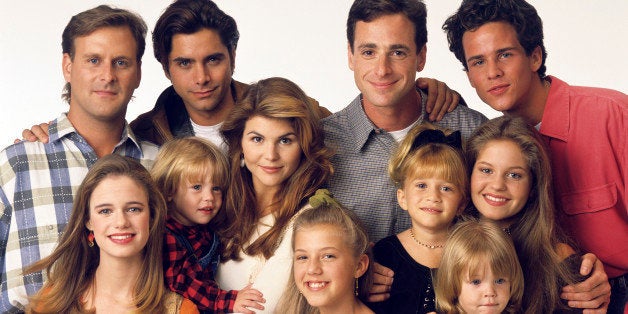 UNITED STATES - SEPTEMBER 14: FULL HOUSE - Season Seven - Gallery - 9/14/93, Pictured, from left: Dave Coulier (Joey), Andrea Barber (Kimmy), John Stamos (Jesse), Blake Tuomy-Wilhoit (Nicky), Lori Loughlin (Rebecca), Jodie Sweetin (Stephanie), Bob Saget (Danny), Ashley Olsen (Michelle), Dylan Tuomy-Wilhoit (Alex), Candace Cameron (D.J.), Scott Weinger (Steve), (Photo by Bob D'Amico/ABC via Getty Images)