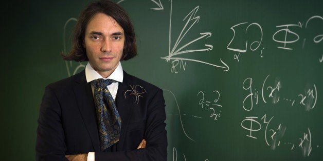 French mathematician Cedric Villani, author of the novel entitled 'Theoreme vivant' poses on September 25, 2012 at the Henri Poincare Institut in Paris. Villani, professor at Lyon University and director of Henri Poincare Institut since 2009, received the Fields Medal (International Medal for Outstanding Discoveries in Mathematics) in 2010. AFP PHOTO / JOEL SAGET (Photo credit should read JOEL SAGET/AFP/GettyImages)