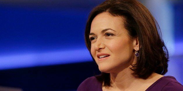 CORRECTS SPELLING TO SANDBERG NOT SANDBURG Sheryl Sandberg, chief operating officer of Facebook, responds to questions during a news interview with Megyn Kelly on the show, The Kelly File, on the FOX News Channel, Wednesday, April 9, 2014, in New York. (AP Photo/Frank Franklin II)