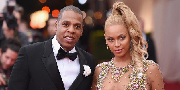 NEW YORK, NY - MAY 04: Jay Z (L) and Beyonce attend the 'China: Through The Looking Glass' Costume Institute Benefit Gala at the Metropolitan Museum of Art on May 4, 2015 in New York City. (Photo by Mike Coppola/Getty Images)