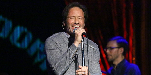 NEW YORK, NY - MAY 12: Actor and musician David Duchovny performs at The Cutting Room on May 12, 2015 in New York City. (P
