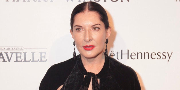 SAO PAULO, BRAZIL - APRIL 10: Marina Abramovic attends the 5th Annual amfAR Inspiration Gala at the home of Dinho Diniz on April 10, 2015 in Sao Paulo, Brazil. (Photo by Fernanda Calfat/Getty Images for amfAR)