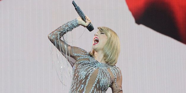 NORWICH, ENGLAND - MAY 24: Taylor Swift performs on the main stage on day two of BBC Radio 1's Big Weekend at Earlham Park on May 24, 2015 in Norwich, England. (Photo by Brian Rasic/WireImage)