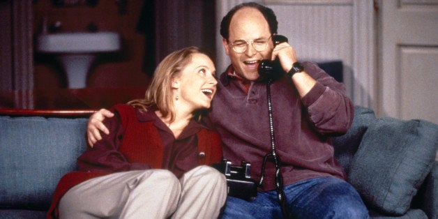 SEINFELD -- 'The Engagement' Episode 1 -- Pictured: (l-r) Heidi Swedberg as Susan Biddle Ross, Jason Alexander as George Cost