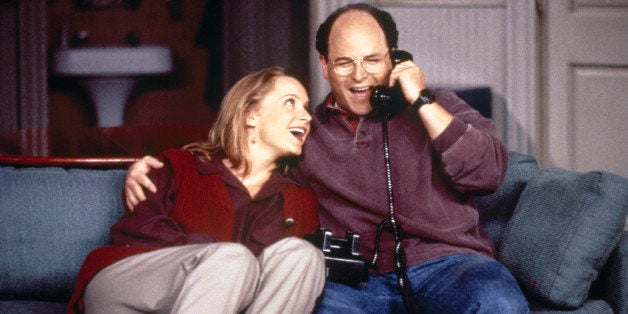 SEINFELD -- 'The Engagement' Episode 1 -- Pictured: (l-r) Heidi Swedberg as Susan Biddle Ross, Jason Alexander as George Costanza (Photo by Gary Null/NBC/NBCU Photo Bank via Getty Images)