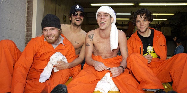 Bam Margera, Johnny Knoxville, Steve-O and Ryan Dunn (Photo by Theo Wargo/WireImage)