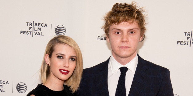 NEW YORK, NY - APRIL 24: Actors Emma Roberts and Evan Peters attend the premiere of 'Palo Alto' during the 2014 Tribeca Film