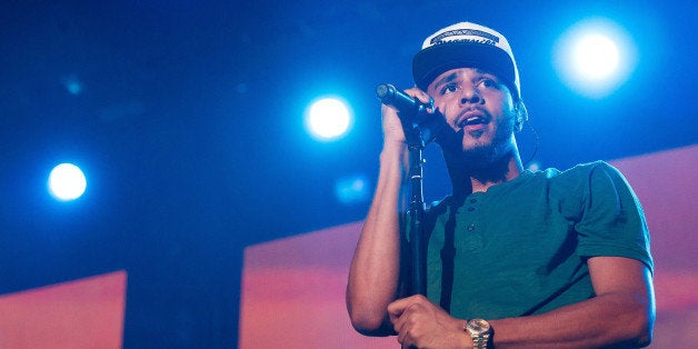 J. Cole performs on day one of the Budweiser Made in America Festival on Saturday, August 30, 2014 in Philadelphia. (Photo by Charles Sykes/Invision/AP)