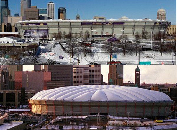 The Moment the Metrodome Roof Collapsed