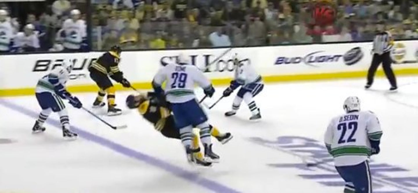 Nathan Horton Injury: Bruins Forward Taken Off On Stretcher After Hit ...