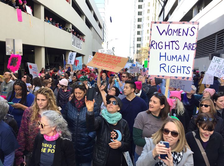 The Women's March in Charlotte, North Carolina, on Jan. 20, 2018.