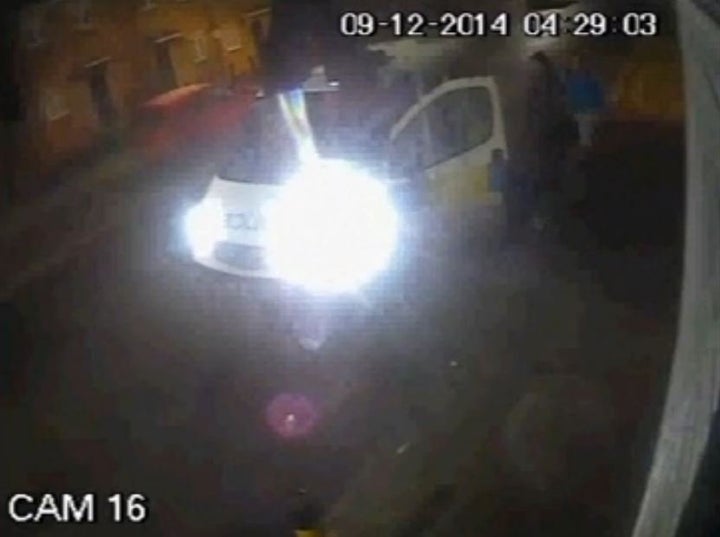 CCTV issued by Cleveland Police of a police van picking up the two girls after the murder 