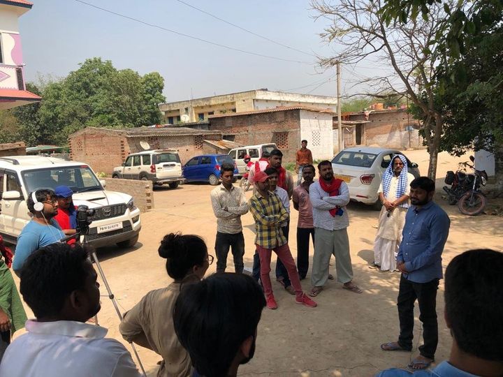 Kumar is probably one of the poorest candidates in this election. He said he will contest even with fewer resources and with crowdfunding. Kumar can be seen recording a message for crowdfunding outside his home in Begusarai.