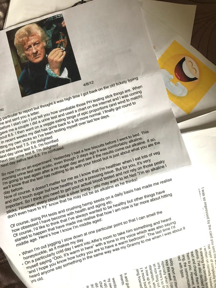 A letter Brian received from Alison.