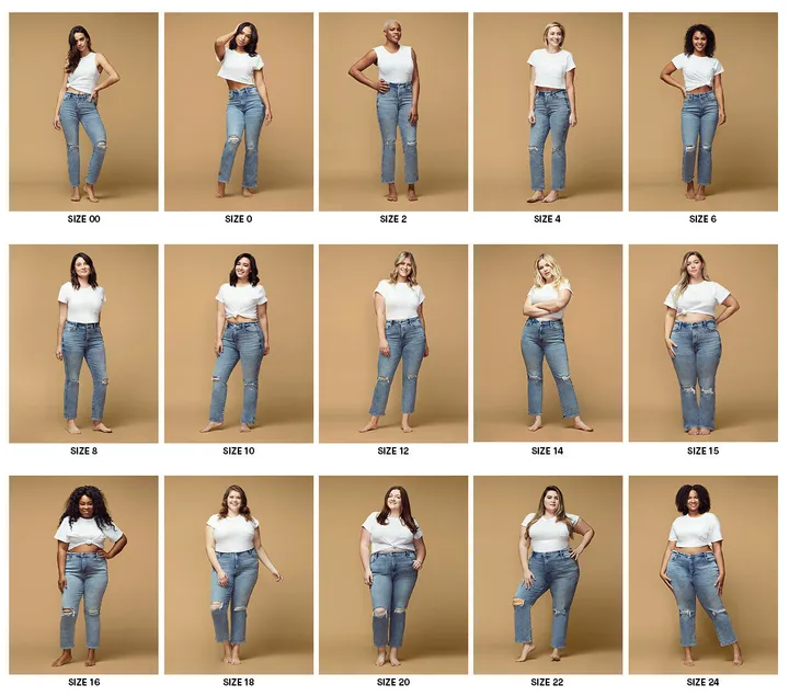 Size 16 Women's Jeans, Sizes 14-36