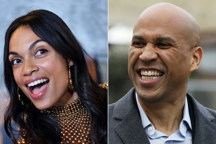 Sen. Cory Booker (D-N.J.) said he had to work up the courage to ask Rosario Dawson for her phone number.