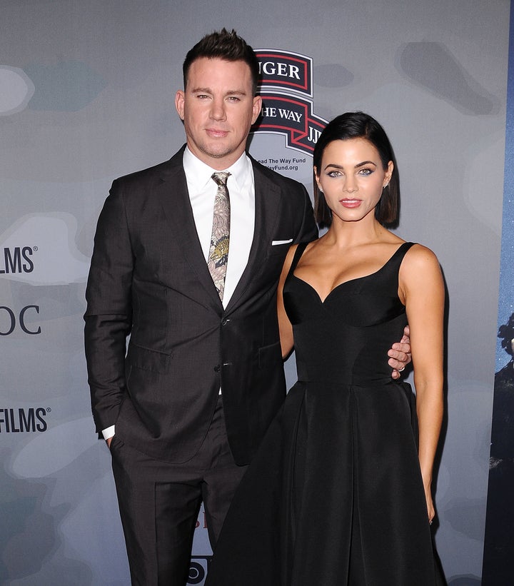 Channing Tatum and Jenna Dewan attend the premiere of 'War Dog: A Soldier's Best Friend' on Nov. 6, 2017, in Los Angeles.