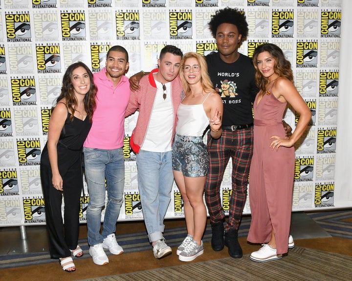 Colton Haynes and other "Arrow" cast members at the 2018 Comic-Con in San Diego.