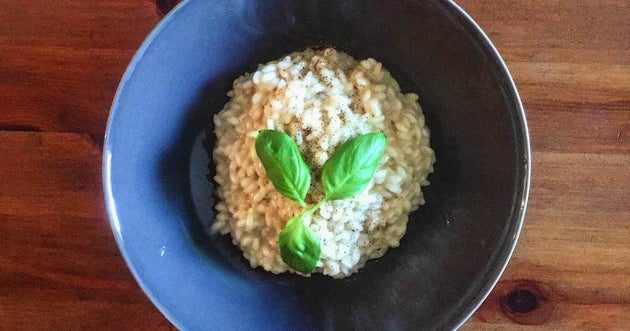 The famous Massimo Bottura Cacio E Pepe Risotto