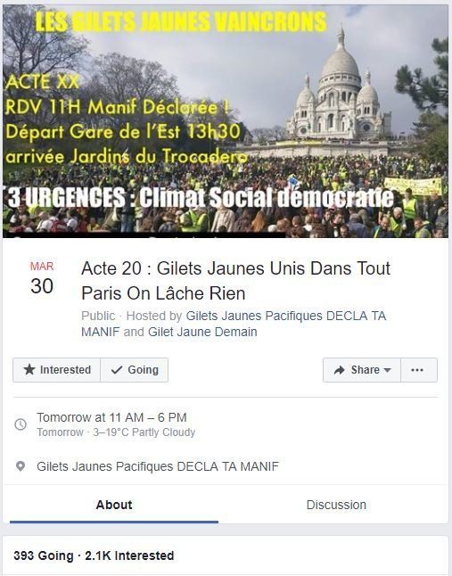 Acte Xx Ce Que Prévoient Les Gilets Jaunes Samedi 30 Mars